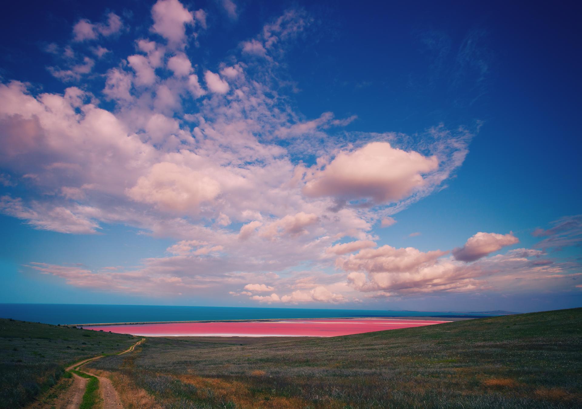 А знаете ли вы, что в Крыму есть розовое озеро?